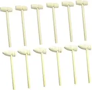 Kisangel 1Set Solid Wooden Mini Hammers for Creative DIY Tools for Crafts Seafood Shellfish Cracking and Play for Boys