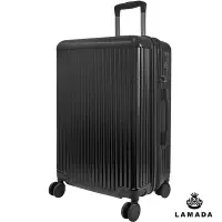 在飛比找Yahoo奇摩購物中心優惠-【Lamada 藍盾】24吋流線典藏系列行李箱/旅行箱(黑)