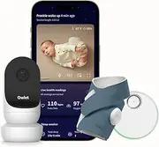 Owlet Dream Duo 2 Smart Baby Monitor - 1080p HD Video Baby Monitor with Dream Sock - Baby Foot Monitor and Sensor Tracks Heartbeat and Oxygen Levels in Infants and Newborns