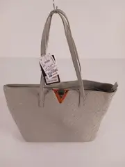 Crossi Handbag Purse Tote Double Handles Light Green Criss Cross Woven Nwt