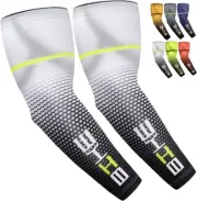 Sun Protection Compression Arm Sleeves Men Women Youth, UV Cooling Cycling Arm
