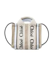 Woody linen mini bag One size Nude