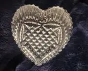 Waterford Crystal Heart Paperweight Signed Faceted Art Deco Mother's Day