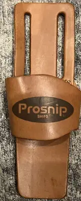 Vintage Prosnip Snip holder Leather work belt attachment # R419