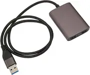USB C to HDMI Adapter, 1080P 60Hz Dual Interface USB to HDMI Video Adapter, USB C HDMI Converter Compatible with Win, OS X Laptop 10.15