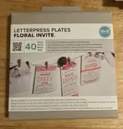 We R Memory Keepers LETTERPRESS PLATES - FLORAL INVITE - 40 pcs