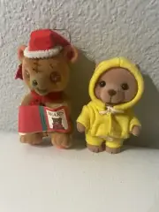 Vtg Russ Tiny Town Bears Teddy Bear Fireman Miniature Plush 3" Lot 2
