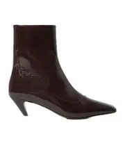 Stella McCartney Pointed Toe Zipped Boots 36,37,38.5,38,39,40 Moka