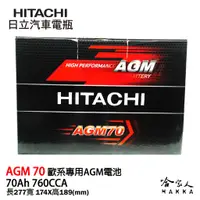 在飛比找蝦皮商城優惠-HITACHI 日立 AGM 70 VOLVO BMW BE