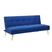 Levede Sofa Bed Fabric Lounge in Blue
