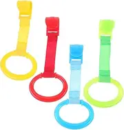 Vaguelly Standing Pull Tab Set 8pcs Nursery Crib Pull Rings Walking Assist Tools Easy to Install Comfortable to Hold