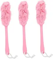 WOFASHPURET 3Pcs Long Handle Bath Body Cleaning Brush Shower Scrubbing Tools for Comfortable Exfoliation for Back and Feet Safe and Durable Bathing Supplies Light
