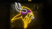 Minnesota Vikings Football MN 17" Vivid LED Neon Light Lamp W/ Dimmer