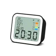 Digital Alarm Clock Black Optional Snooze Function Travel Clock Home Travel
