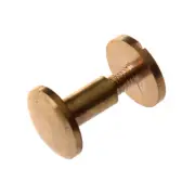 10x Solid Brass Button Stud Screw Nail Screw back Leather Rivet Belt 8mm T5X6