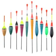 10pcs/lot Mixed Size Balsa Wood Bobber Fishing Floats for Rock Lakes Sea Fishing
