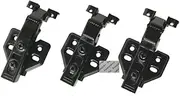 Folding Butt Hinges,4Pcs Kitchen Units Concealed Cabinet Door Mute Hinges Soft Close Inset and Embed Mounting Wine Cabinet Cupboard Wardrobe(Color:Gold,Size:Full Overlay) (Colo (Color : Matte Black,