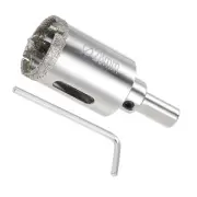 Diamond Hole Saws Glass Drill Bits 28mm with Center Guide Drill Bit Zinc Plated
