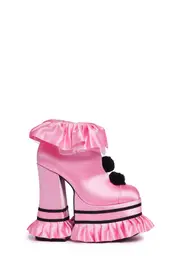 [Trickz N' Treatz] Killer Clown Platform Booties - Pink