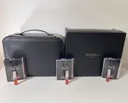 YSL Yves Saint Laurent Zip Black Grand Large Vanity Train Cosmetic Case Opium