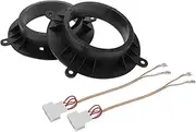 X AUTOHAUX Speaker Spacer Ring Tweeter Speaker Spacer Adapter Car for Mazda Atenza 2014-2019 Front Doors ABS Black with Audio Wiring Harness Waterproof