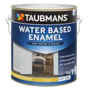 taubmans 4l white gloss water based enamel
