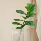 Greenery Artificial Ficus Branch Fake Plant Floral Arrangement Faux Leaves