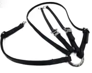 Running Martingale Black Hermann Oak Harness Leather Western Horse Jeremiah Watt