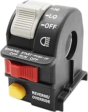 Left Handlebar Engine Start Off Headlight HI LO Off Switch for Polaris Sportsman Scrambler Magnum Trail Blazer Trail Boss Xpedition Xplorer Sport Worker Diesel 1999-2001, OEM#4010262 4110243 4110248