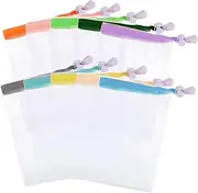 Psyqtsuary 10Pcs Soap Bag Soft for Shower, Exfoliating Mesh Soap Pouch Soaps Saver Sack Drawstring Holder Bags Bar Soaps Pouch for Foaming Facial Cleanser Shower Gel (Assorted Colors)
