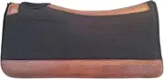Navaho Felt Saddle Pad with Hand Tooled Leather Brown