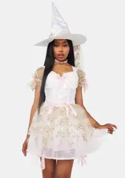 White Magic Witch Costume Set