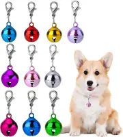10 Pcs Cat Dog Collar Bells Pet Bell for Cat Collar Dog Collar Colourful Kitten