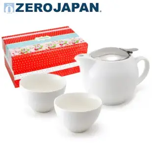ZERO JAPAN 典藏陶瓷一壺兩杯超值禮盒組(白色)