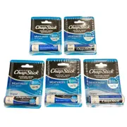 5 Pack Chapstick Moisturizer Lip Balm, Original, SPF 15, 0.15 oz
