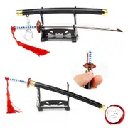 Demon Slayer Giyu Sword Keychain Mini Nichirin Katana Keyring Fidget Toy 22cm