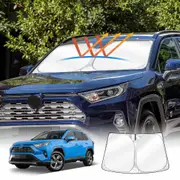 WindScreen Sun Shade for Toyota RAV4 2019-Onwards Blocks UV Rays Foldable Custom Wind Screen Sun Visor Protector
