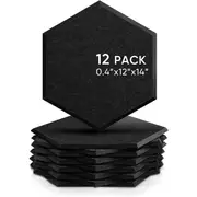 iDEER LIFE Acoustic Foam 12Pcs Sound Absorbing Panels Wall Tiles (Hexagon Shape)