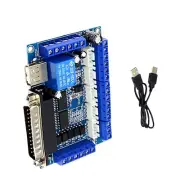Blue 5Axis CNC Interface Adapter Breakout Board For Mach3 Stepper Motor Driver