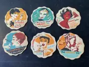 complete set of 6 Gordon,s Gin Australian 1960,s issue Spirit Coasters