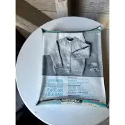 60s baby cardigan sweater kit raglan sleeve green yarn new box Columbia Minerva