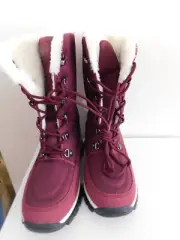 1x PAIR Ladies PURPLE SNOW BOOTS Lambswool Size 7 & 8 1/2 Brand New(TOP21)Womens