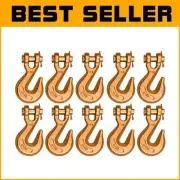 Versatile 10-Pack of 3/8" G-70 Clevis Grab Hooks for Transport Needs
