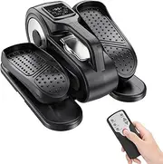 ITEFDTUTNE Elliptical Machine Under Desk Electric Leg Exerciser with Remote Control, Elliptical Trainer for Elderly 12 Speed Adjustable, Silent Pedal Portable Lcd Monitor