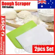 2x Dough Scraper Scraper Scraping Dough Cutter Fondant Bowl for Bread Cake