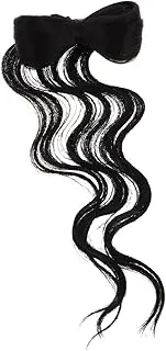 HAPINARY Black Hair Extensions Ponytail Curly Wavy Ponytail Hair Extension Claw Clip
