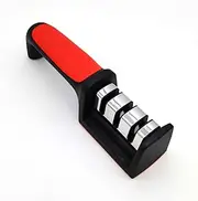 Knife Sharpener 3 Stage Kitchen Diamond Sharp Knives Scissor Sharpening Tool Kitchen Knife Sharpener for Straight Blade Kitchen Knives