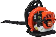 Gas Backpack Leaf Blower, 52CC 2-Stroke Snow Blowers Grass Lawn Blower, 550CFM Commercial-Grade Dust Blower Patio Cleaning Lawn Care Yard Work Landscaping Snow Removal Blowers Orange