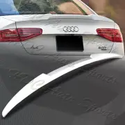 For 2009-2012 Audi A4 Quattro Sedan W-Power Pearl White V-Style Trunk Spoiler