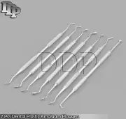 7 Pcs Dental Plastic Amalgam Composite Serrated Pluggers Burnisher Filling Set